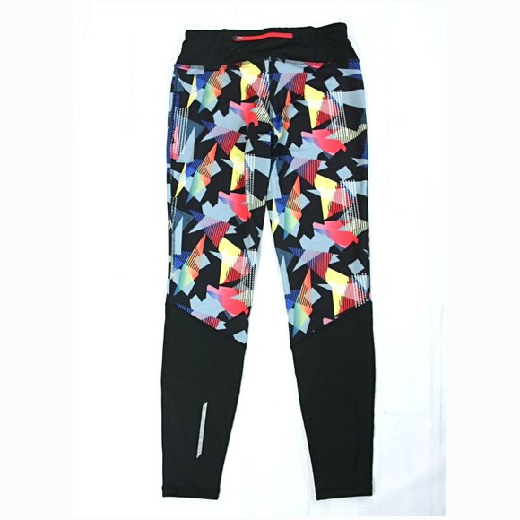 NEW Crivit Workout Athletic Active Leggings Pants Stretch Bright Abstract - Sm - Picture 5 of 7